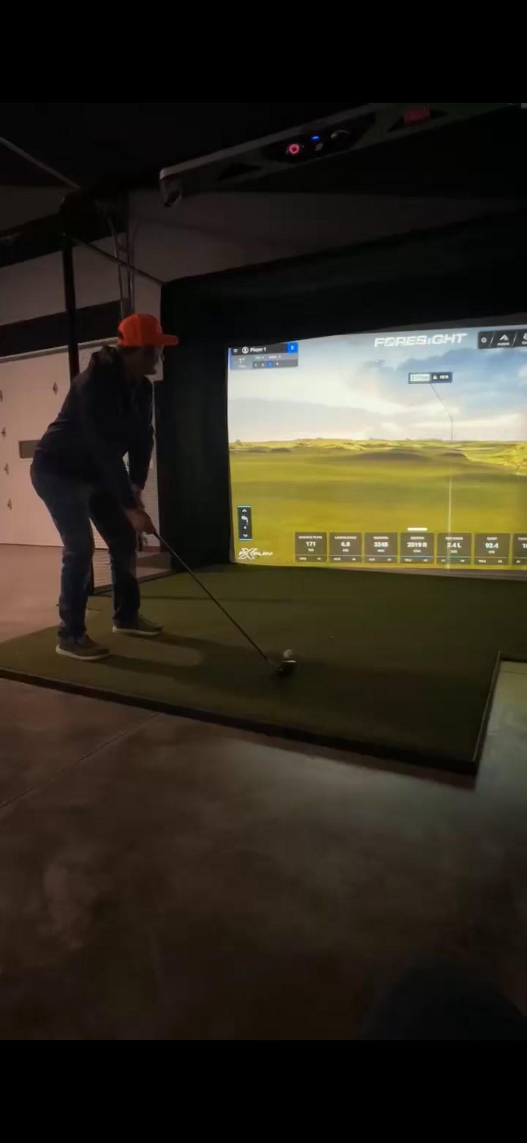 The golf simulator at The Range